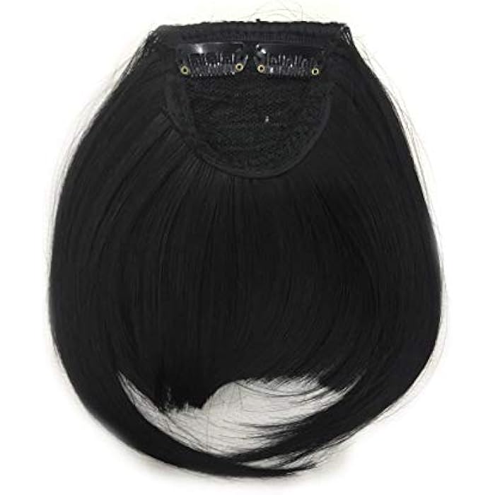 Estelle Clip in Full Fringe Bangs-Black - Image 1